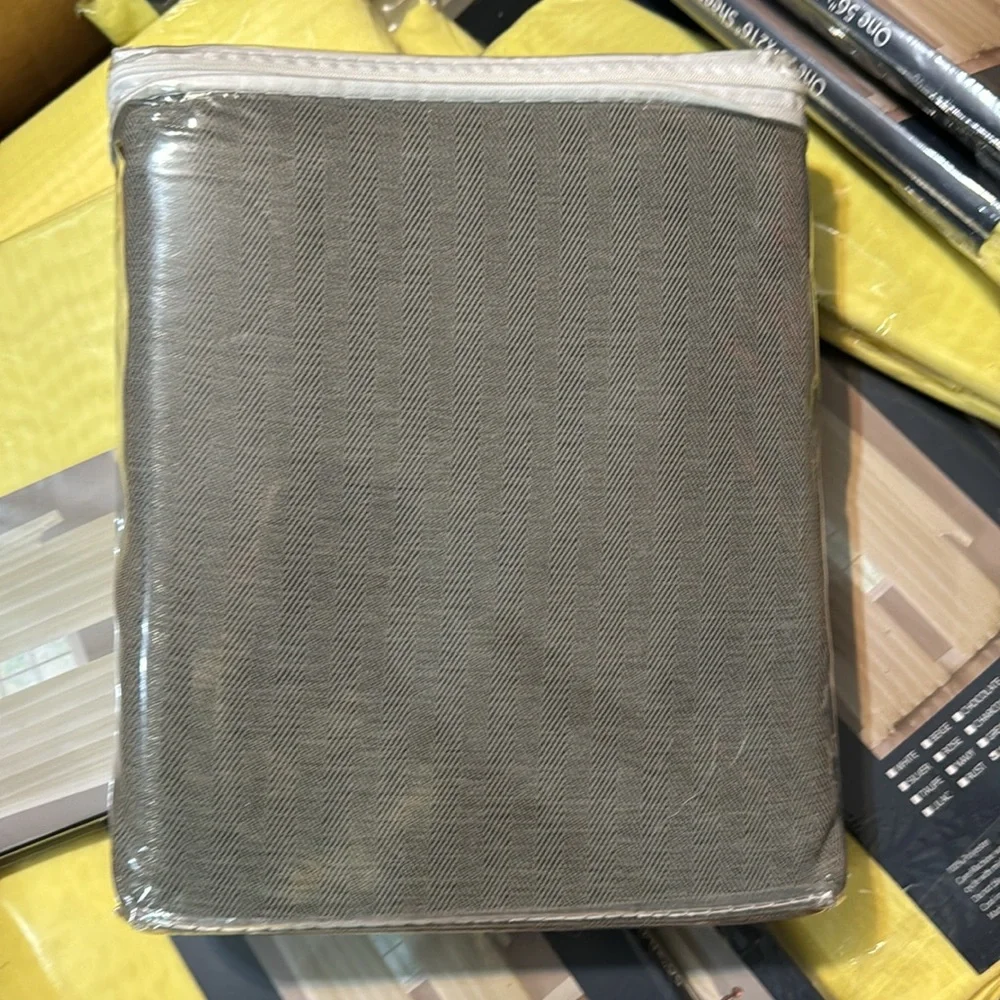 Elizabeth Charcoal 1 blackout window panel with grommets extra wide